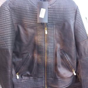 Versace.mens jacket leather real brand new